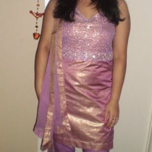 Indian halter neck padded dress